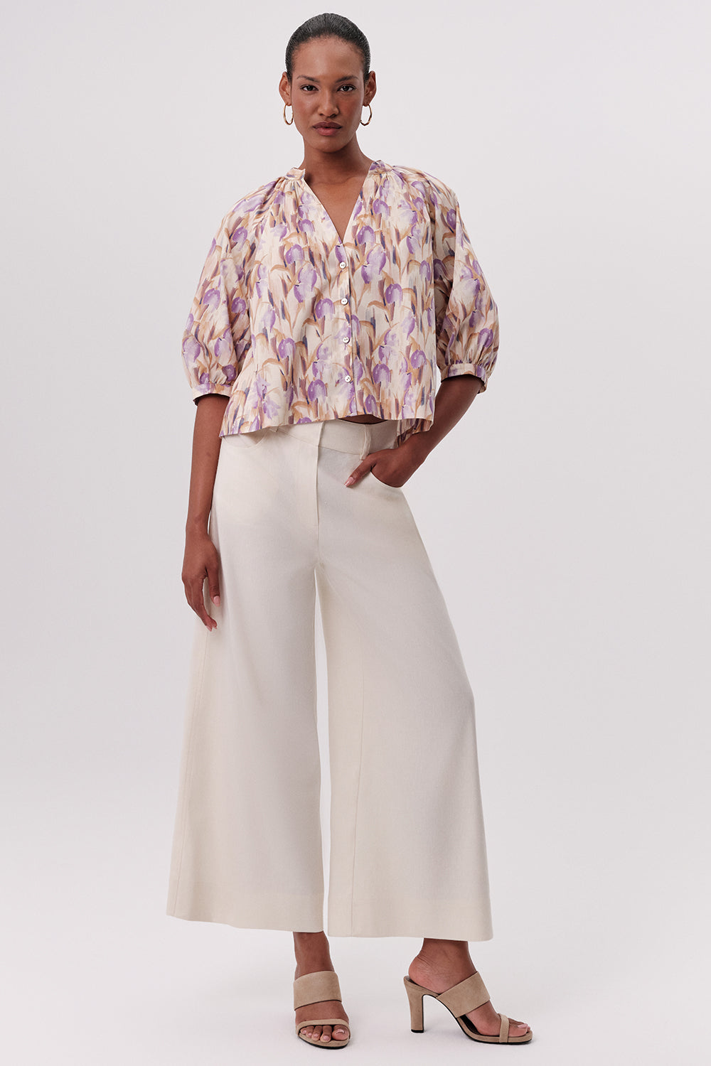 V Yaka Kısa Kol Düğmeli Regular Çok Renkli Gömlek