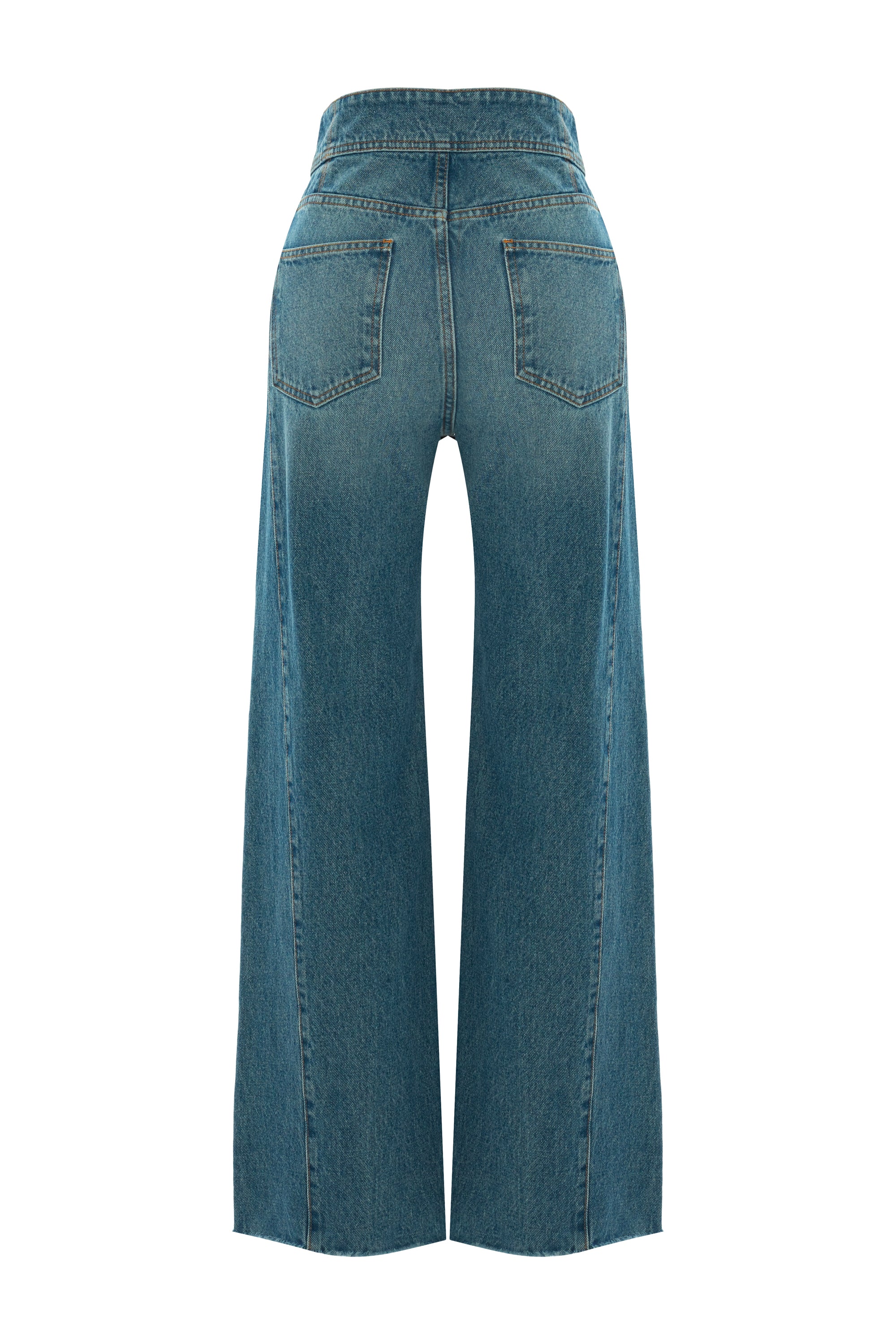 Pamuklu Dikiş Detaylı Jean Modeli