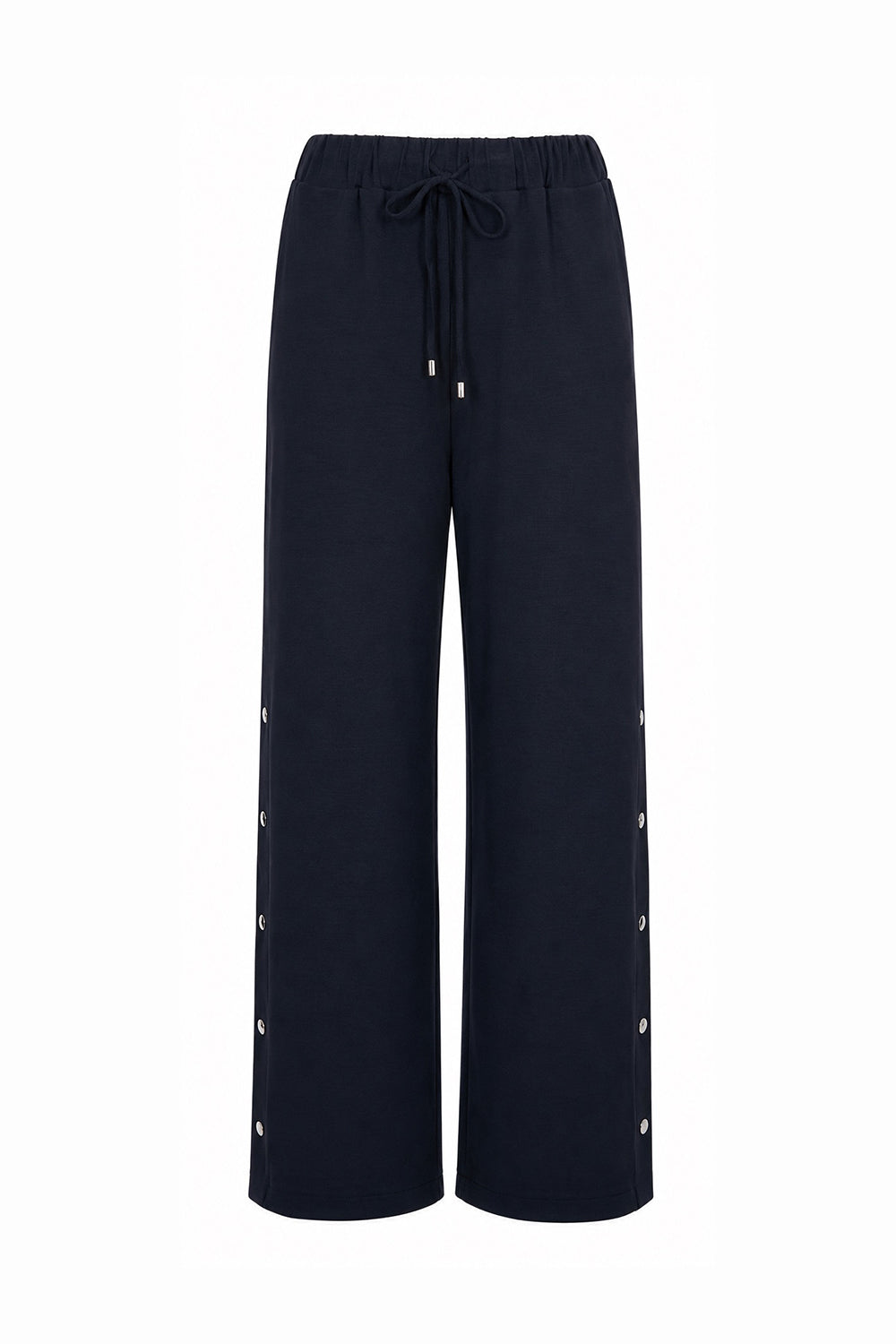 Yanları Çıt Çıtlı Beli Lastikli Geniş Paça Örme Pantolon