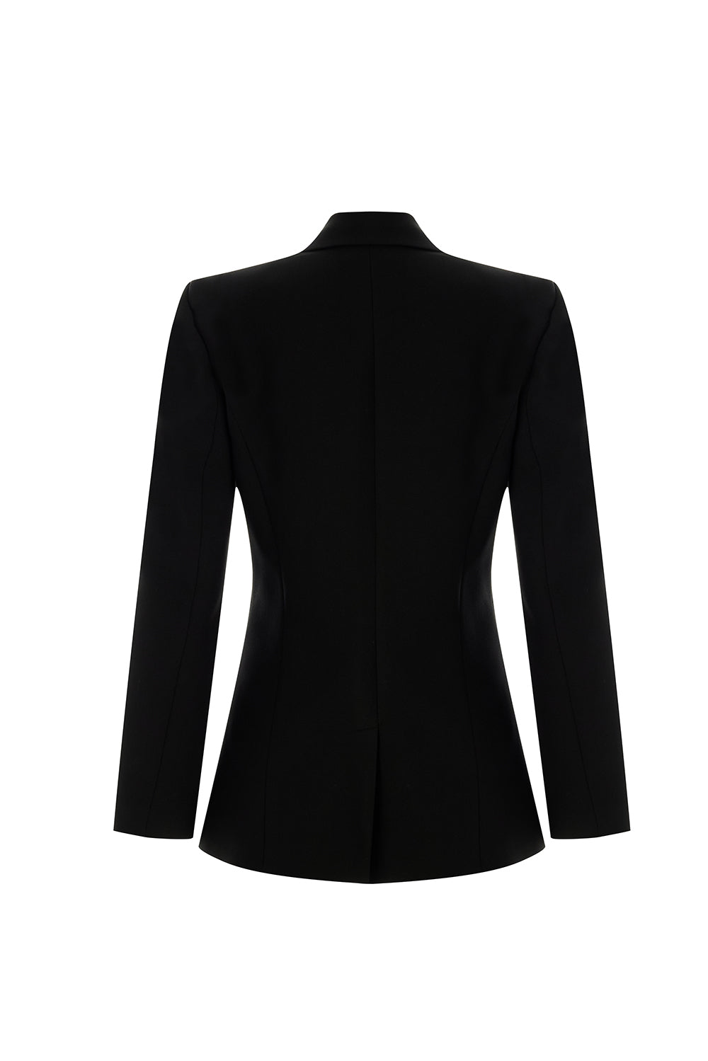 Vatkalı Astarlı Slim Fit Cepli Siyah Ceket