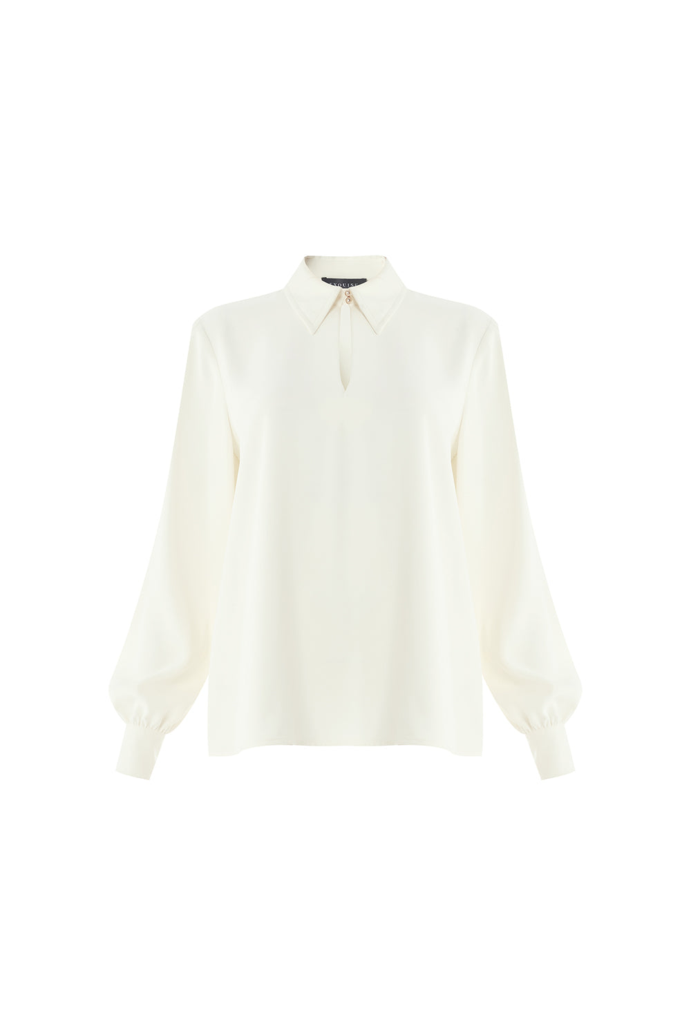 Gömlek Yaka Uzun Kollu Dmla Yaka Regular Krem Bluz