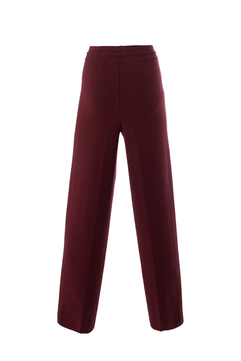 Bağcıklı Regular Triko Vişne Pantolon