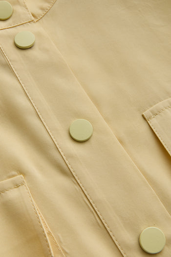 Hakim Yaka Çift Cepli Ayarlanabilir Bağcıklı Rahat Kalıp Lyocell Ceket