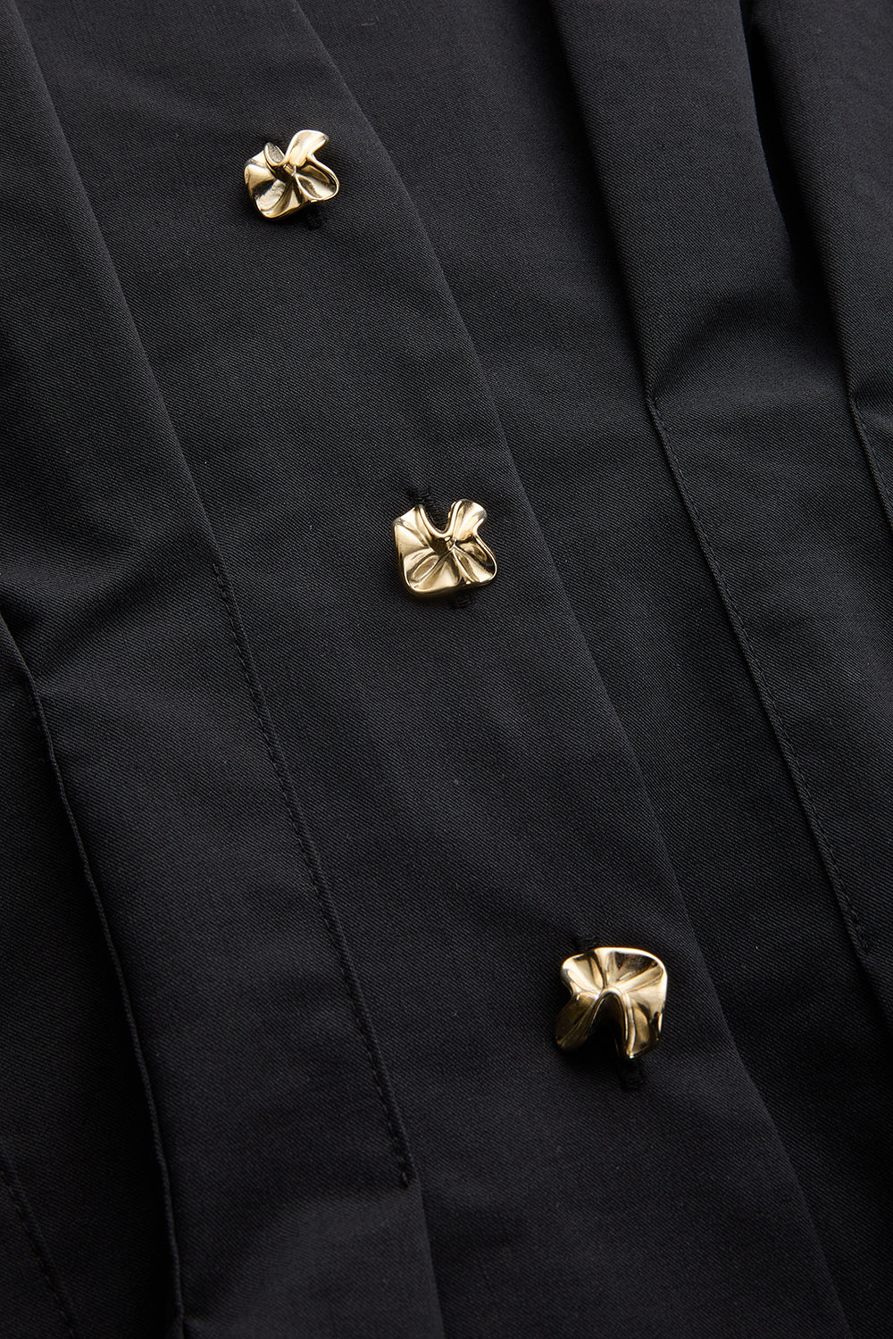 Düşük Kollu Bele Oturan Pileli Poplin Gömlek