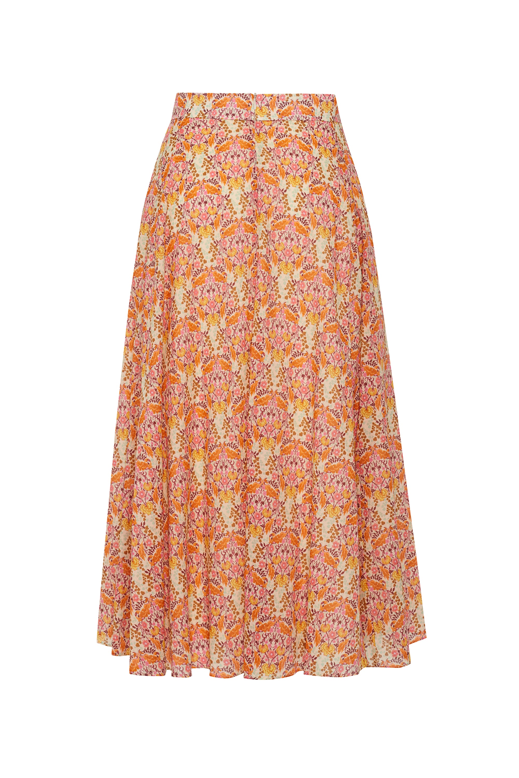 Çiçek Desenli Midi Boy Etek