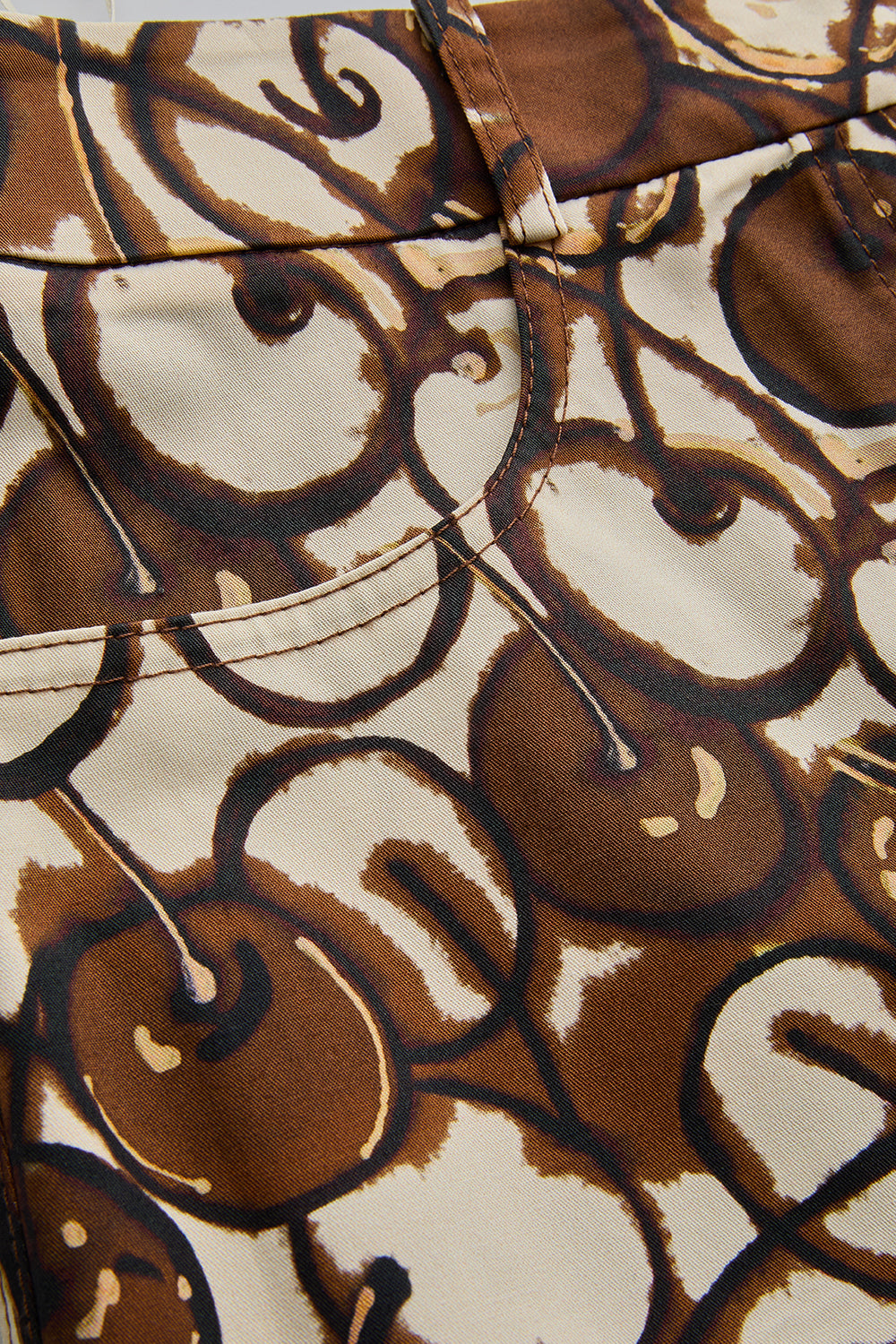 Cepli Midi Boy Desenli Dar Kesim Etek