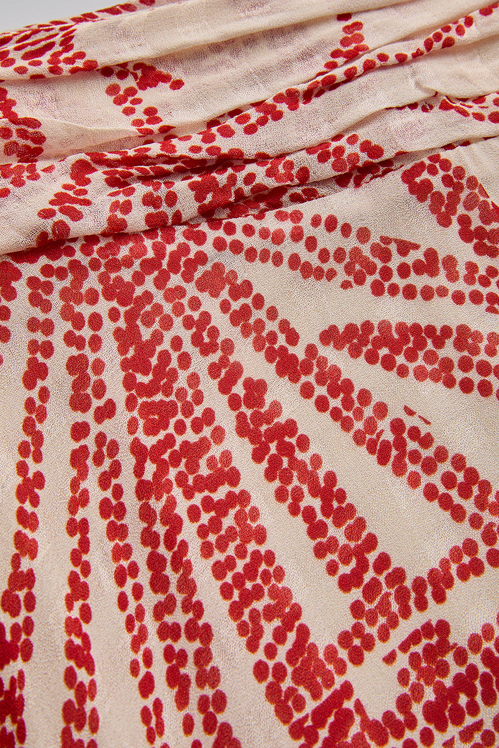 Beli Büzgülü Yaprak Desenli Regular Rayon Şifon Midi Boy Etek