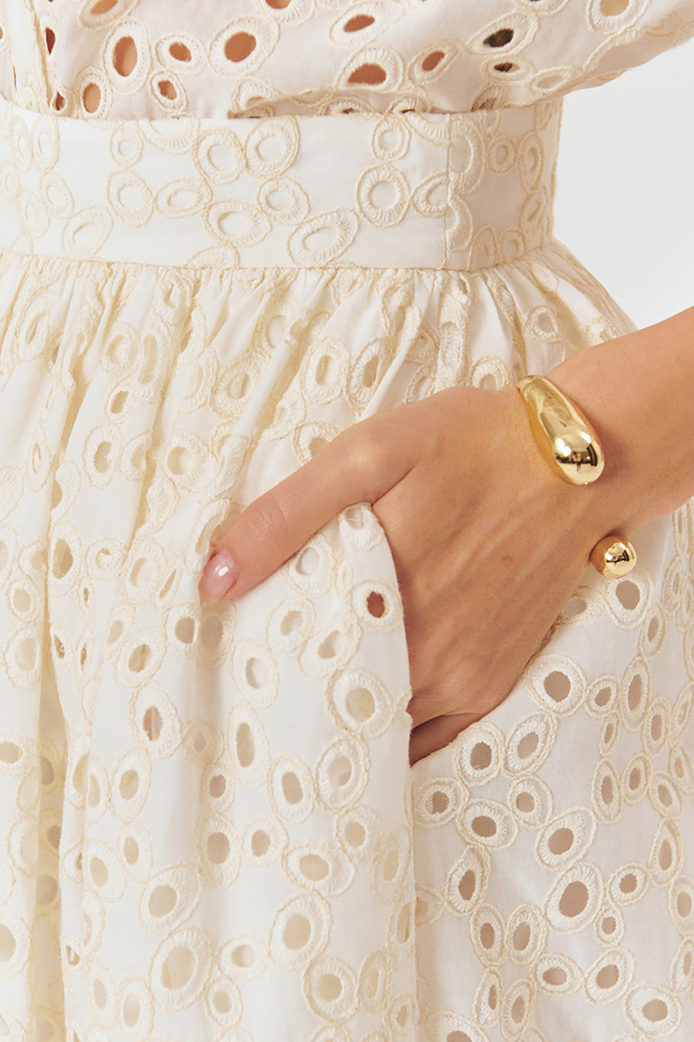 Fisko Desenli Pamuklu Midi Boy Regular Etek