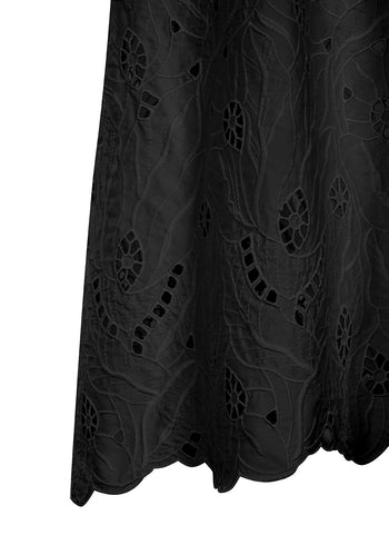 Düşük Kol Fisko Detaylı Pamuklu Rahat Kalıp Elbise