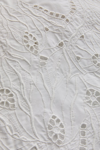 Düşük Kol Fisko Detaylı Pamuklu Rahat Kalıp Elbise