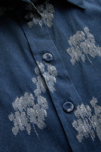 Kemer Detaylı Desenli Pamuklu Regular Midi Elbise