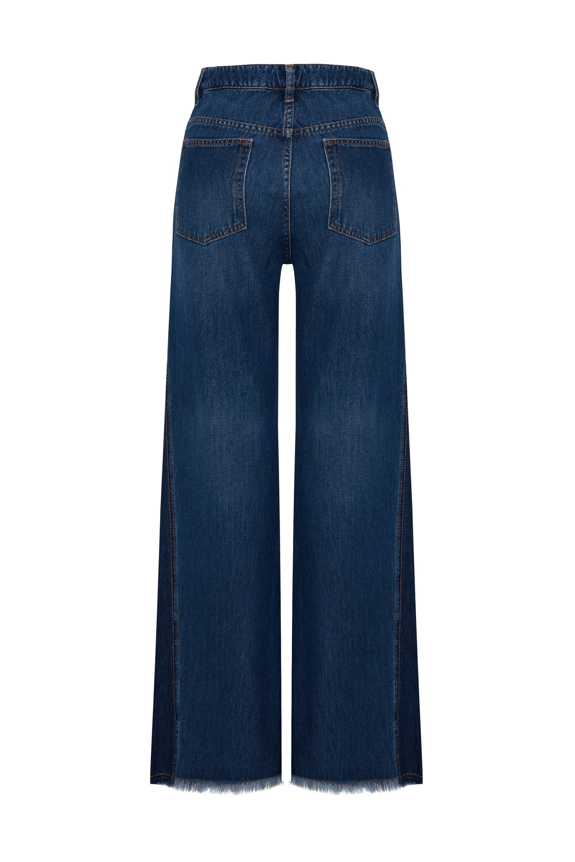 Yüksek Bel Flare Denim Pantolon