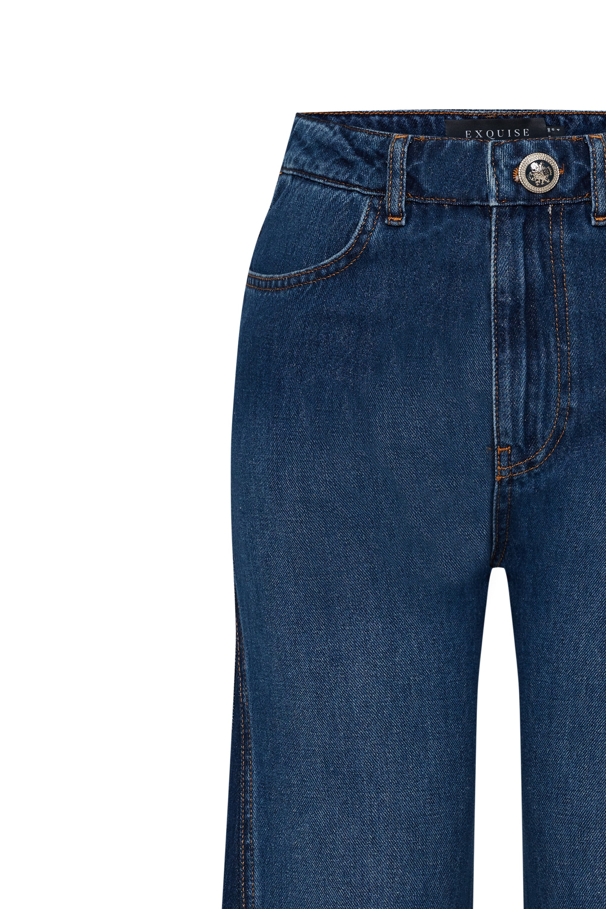 Yüksek Bel Flare Denim Pantolon