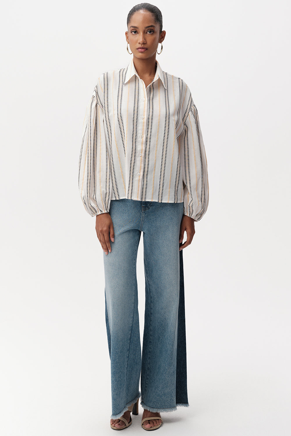 Gömlek Yaka Uzun Kollu Düğmeli Regular Çok Renkli Gömlek