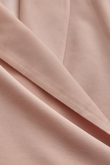 Kruvaze Bağlama Kapamalı Rahat Kalıp Modal Kumaş Pudra Ceket