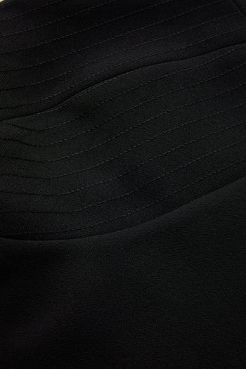 Siyah Slim Fit Ayarlanabilir Askılı Mini Elbise