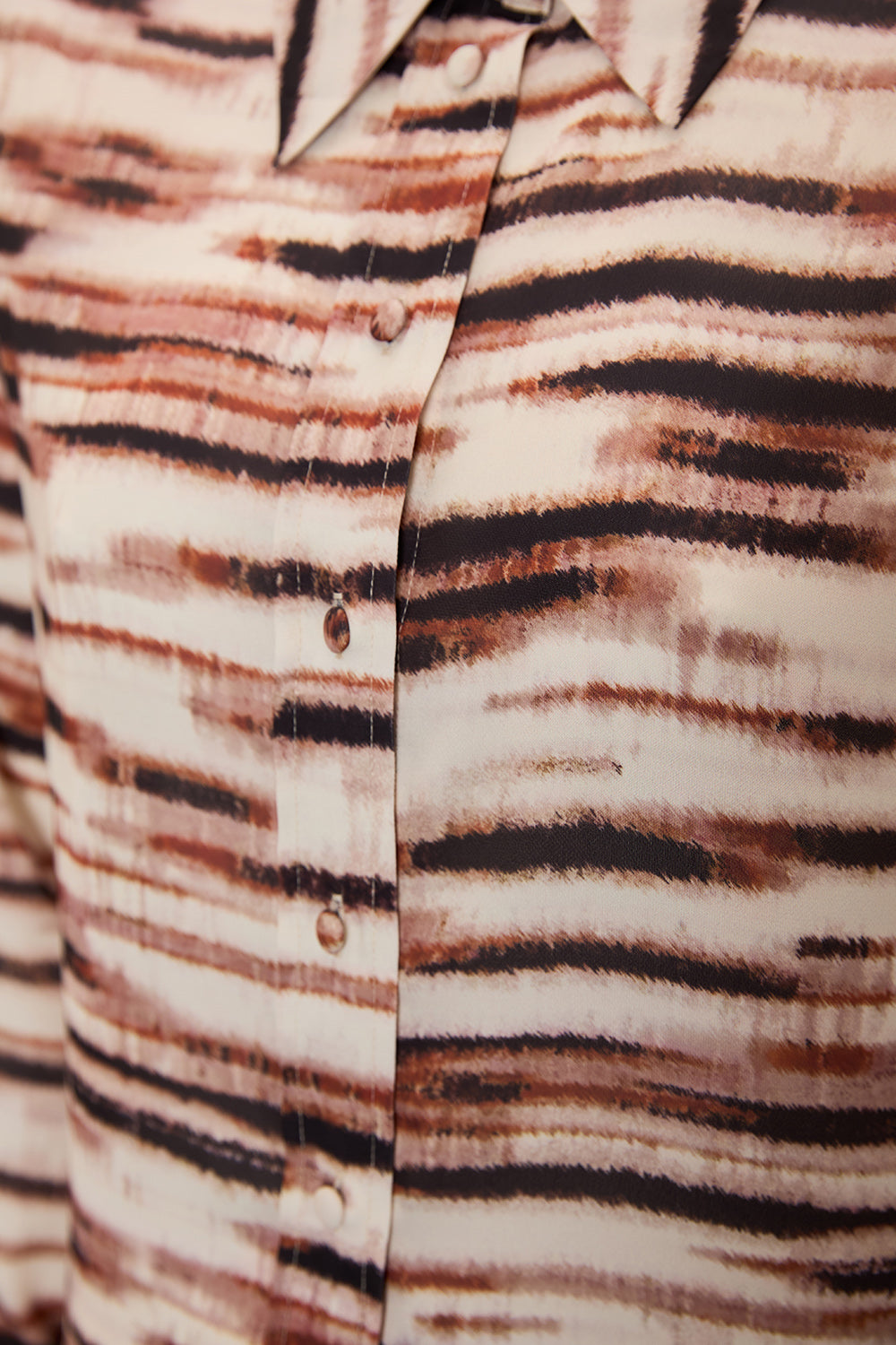 Desenli Gömlek Yaka Regular Mini Çok Renkli Elbise