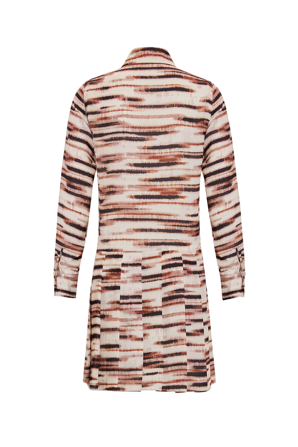 Desenli Gömlek Yaka Regular Mini Çok Renkli Elbise