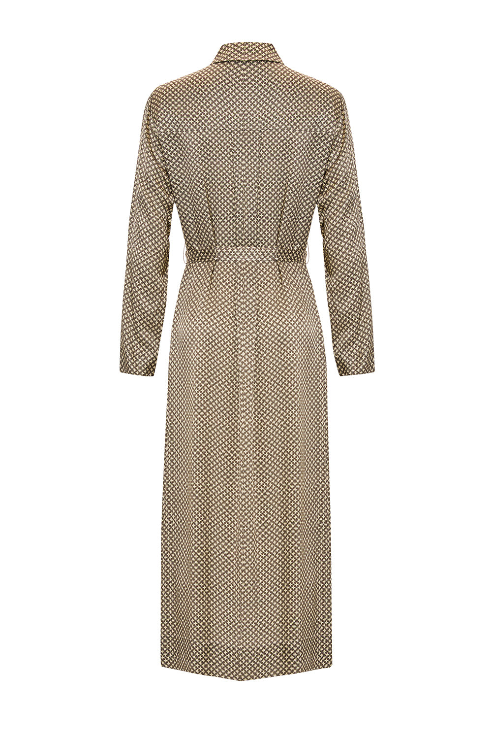 Desenli Uzun Kollu Regular Dokuma Gömlek Elbise