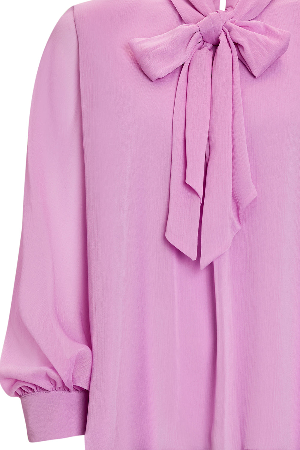 Desenli Fular Yaka Uzun Kollu Regular Bluz