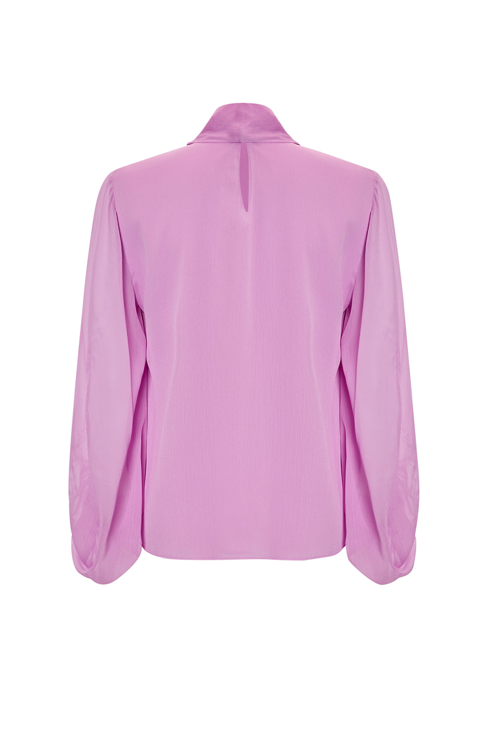 Desenli Fular Yaka Uzun Kollu Regular Bluz