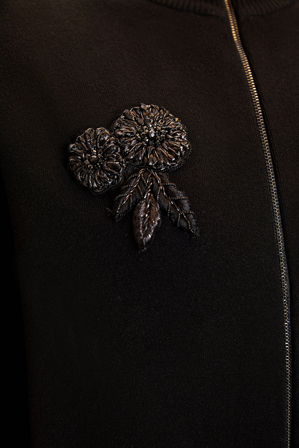 Fermuarlı Dik Yaka Uzun Kollu Regular Triko Hırka