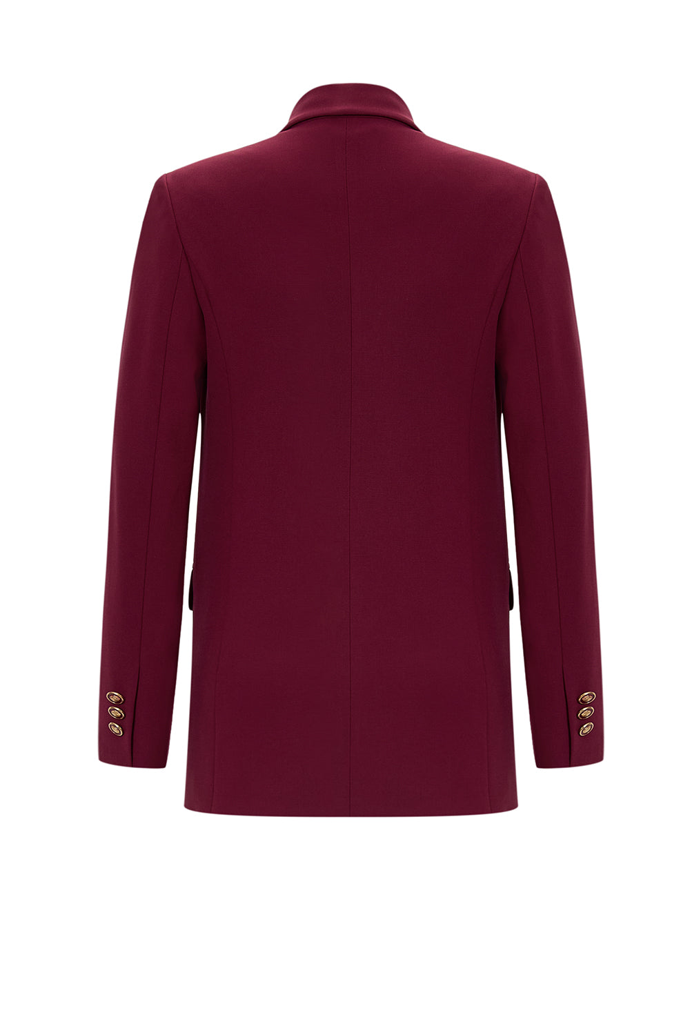 Gold Düğme Detaylı Kruvaze Dokuma Blazer Ceket