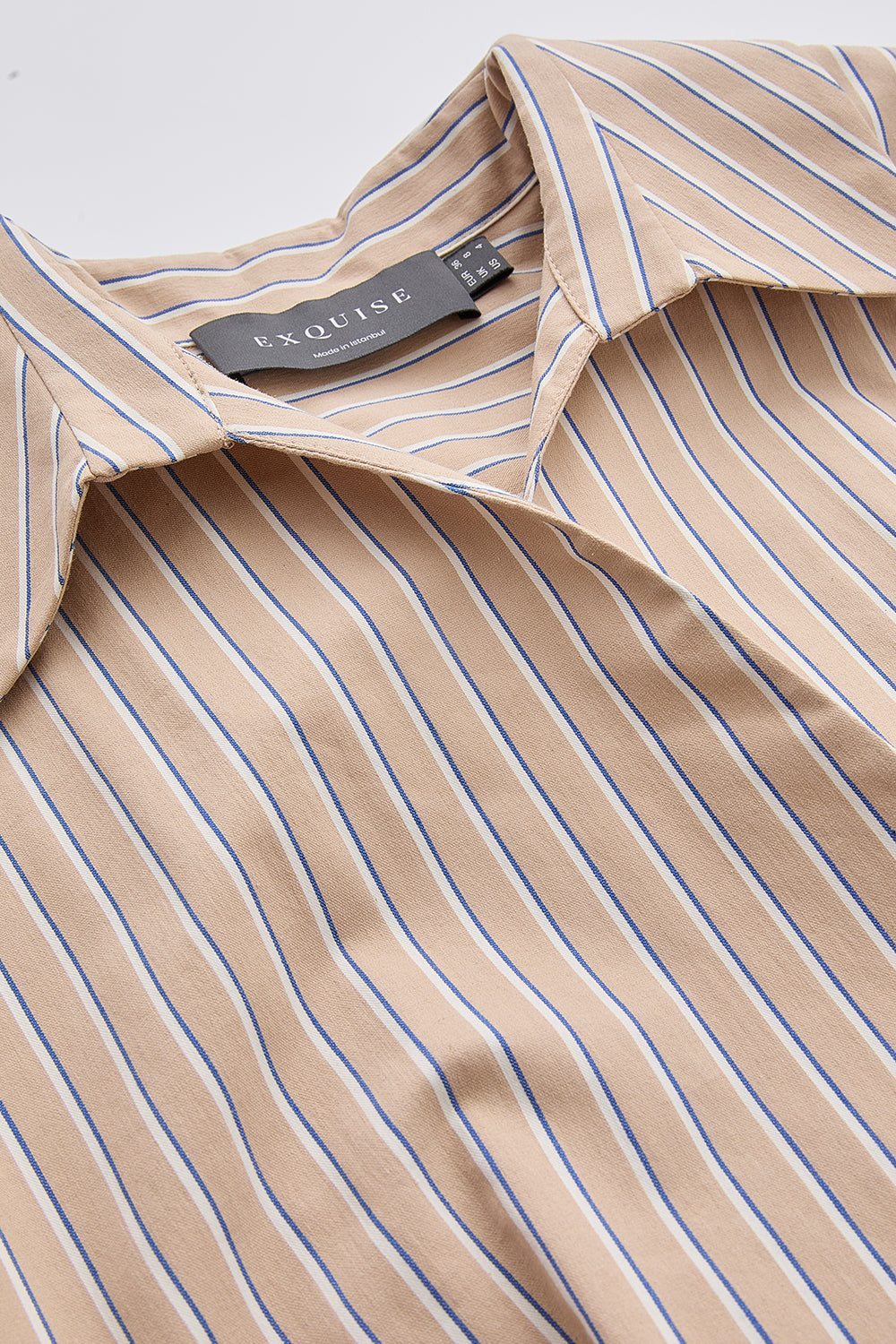 Kruvaze Yaka Beli Lastikli Cepli Regular Midi Çok Renkli Elbise