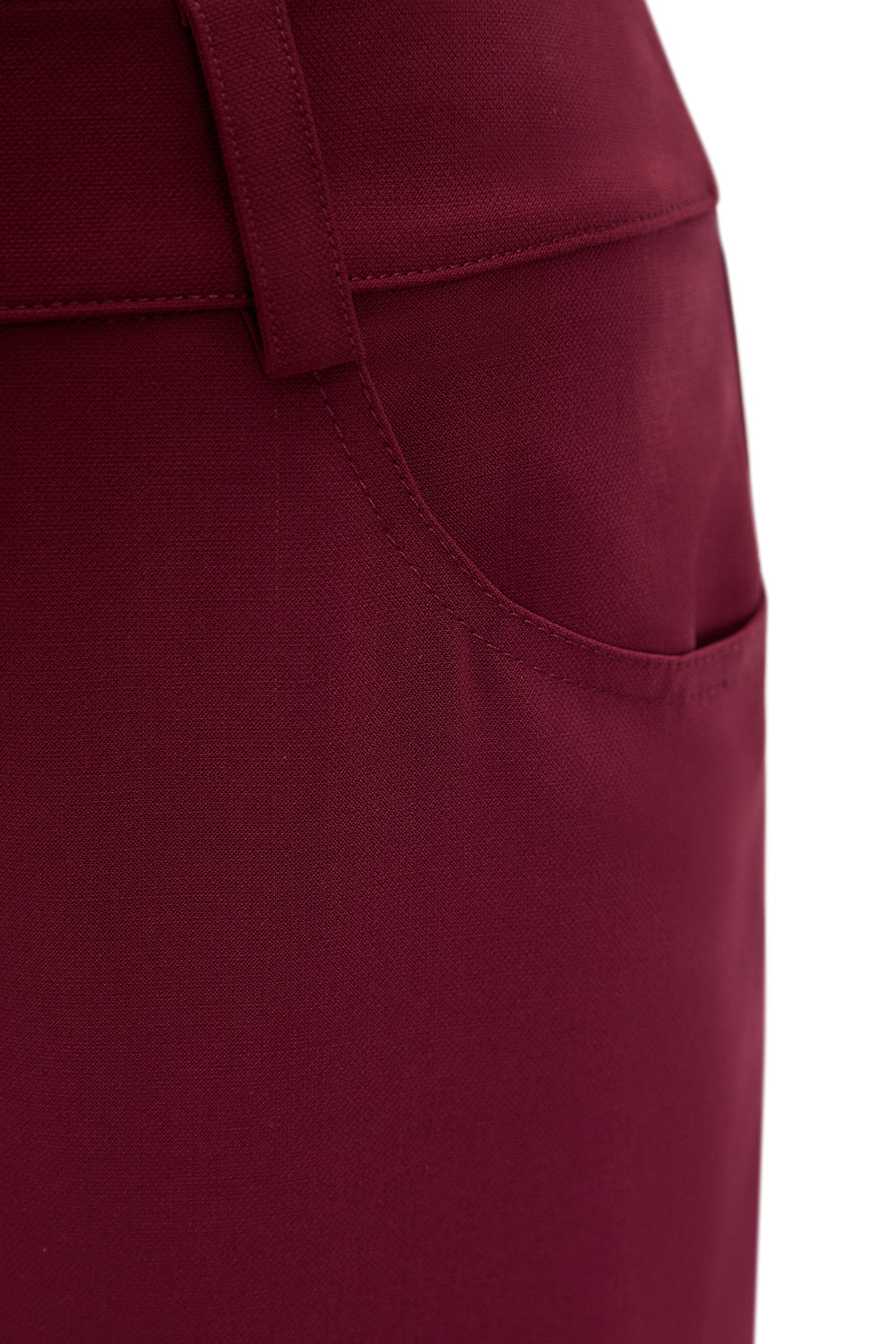 Geniş Paça Yüksek Bel Cepli Dokuma Pantolon