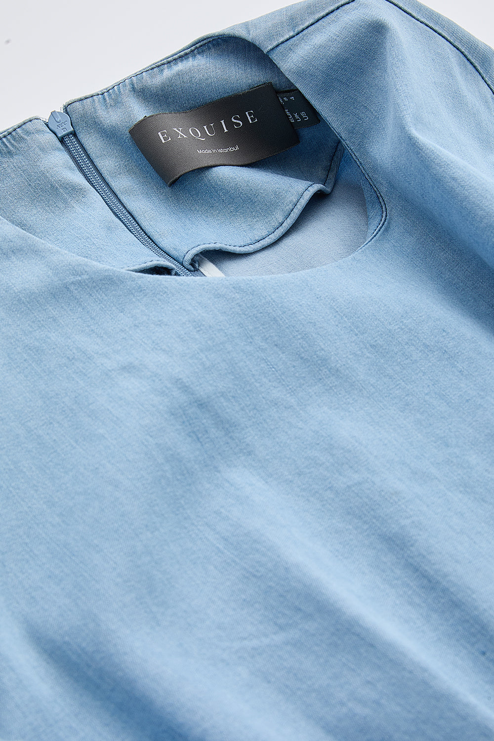 Bisiklet Yaka Kısa Kollu Bele Oturan Regular Mini Elbise