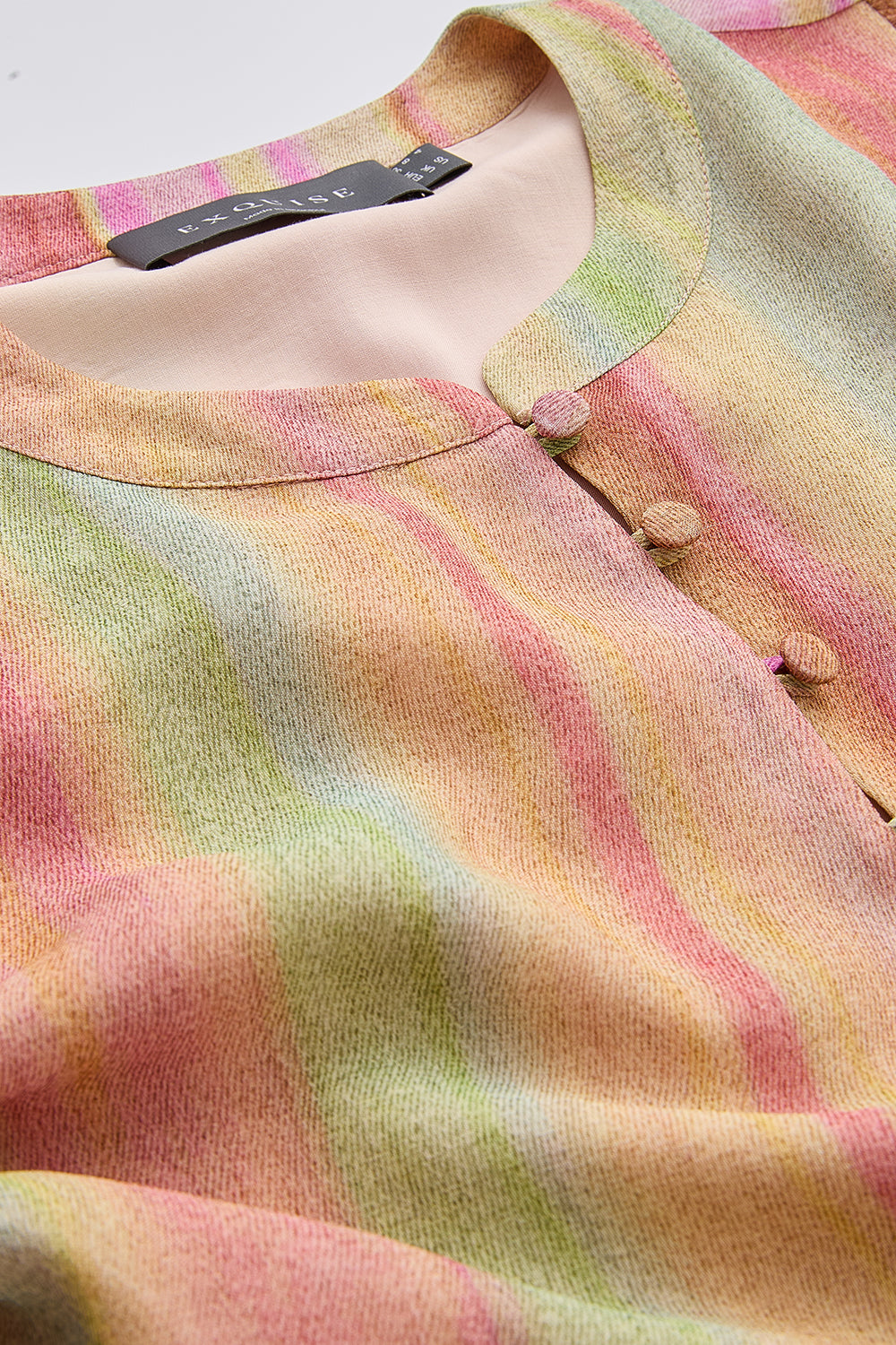 Uzun Kollu Bisiklet Yaka Düğmeli Regular Çok Renkli Gömlek