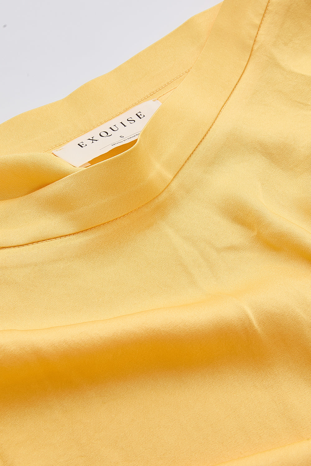 Yandan Fermuarlı Kloş Bele Oturan Midi Dokuma Sarı Etek