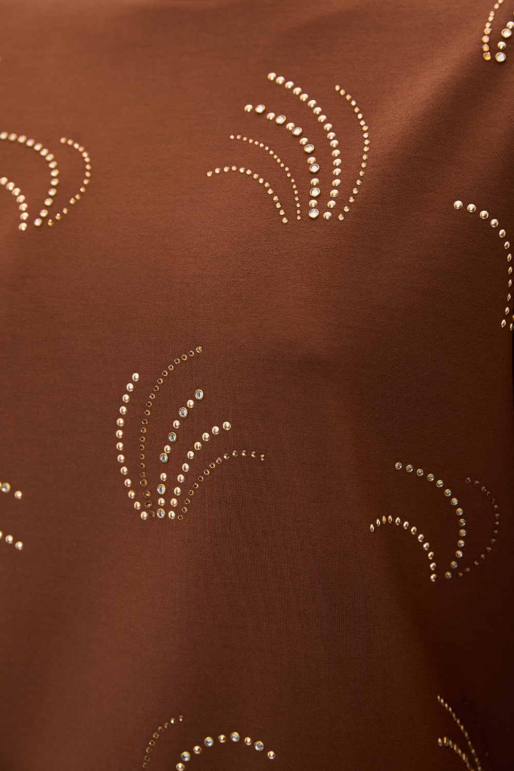 Desenli Taş İşlemeli Regular Uzun Kol Sweatshirt