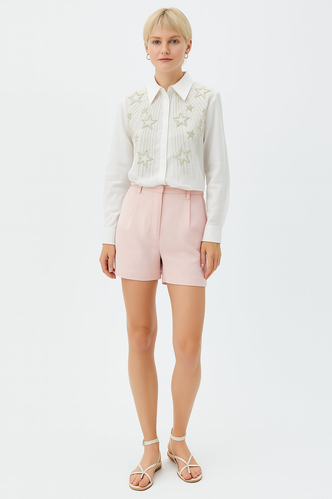 Yıldız Taş Detaylı Pamuklu Regular Gömlek
