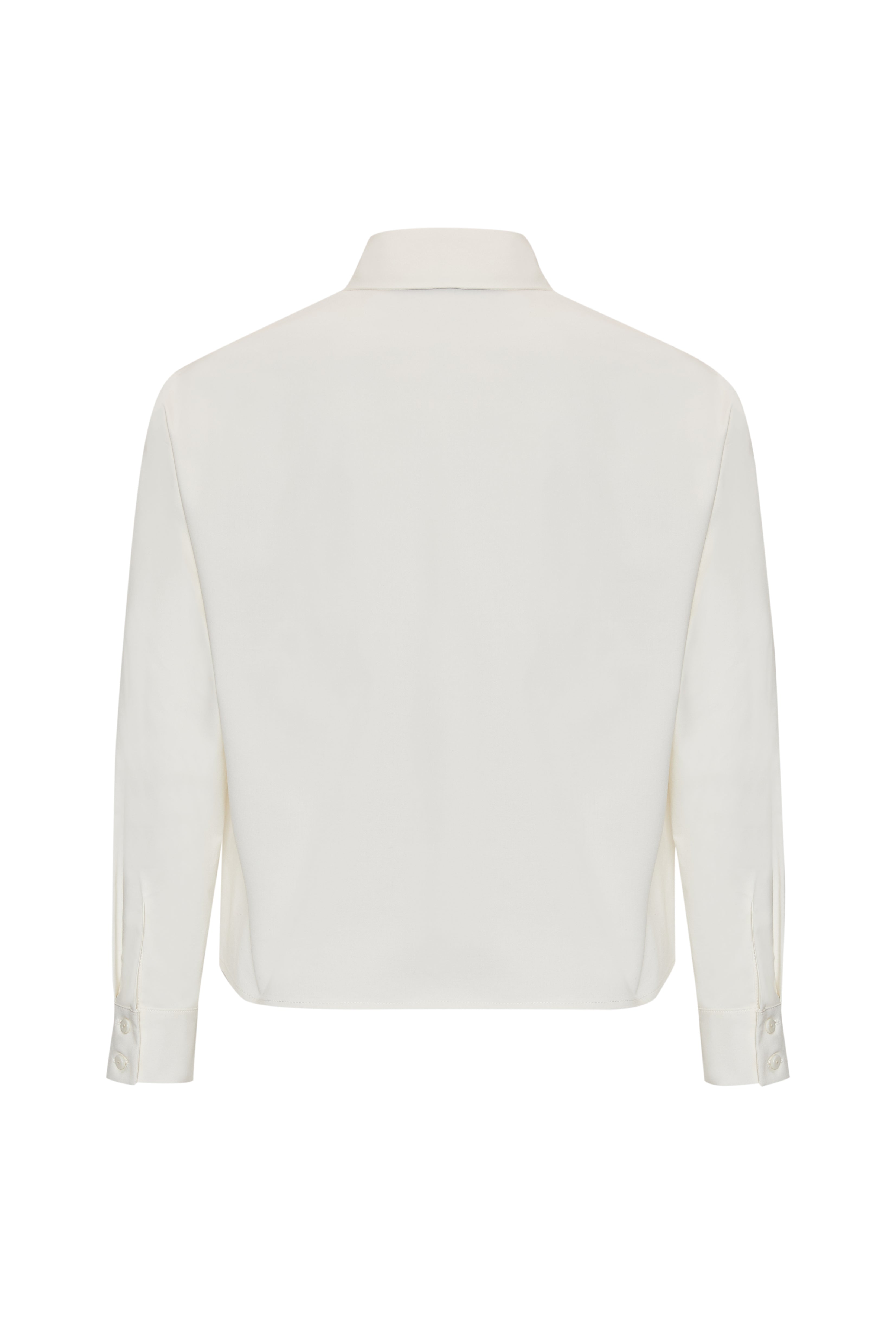 Taşlı Uzun Kollu Regular Kemik Gömlek