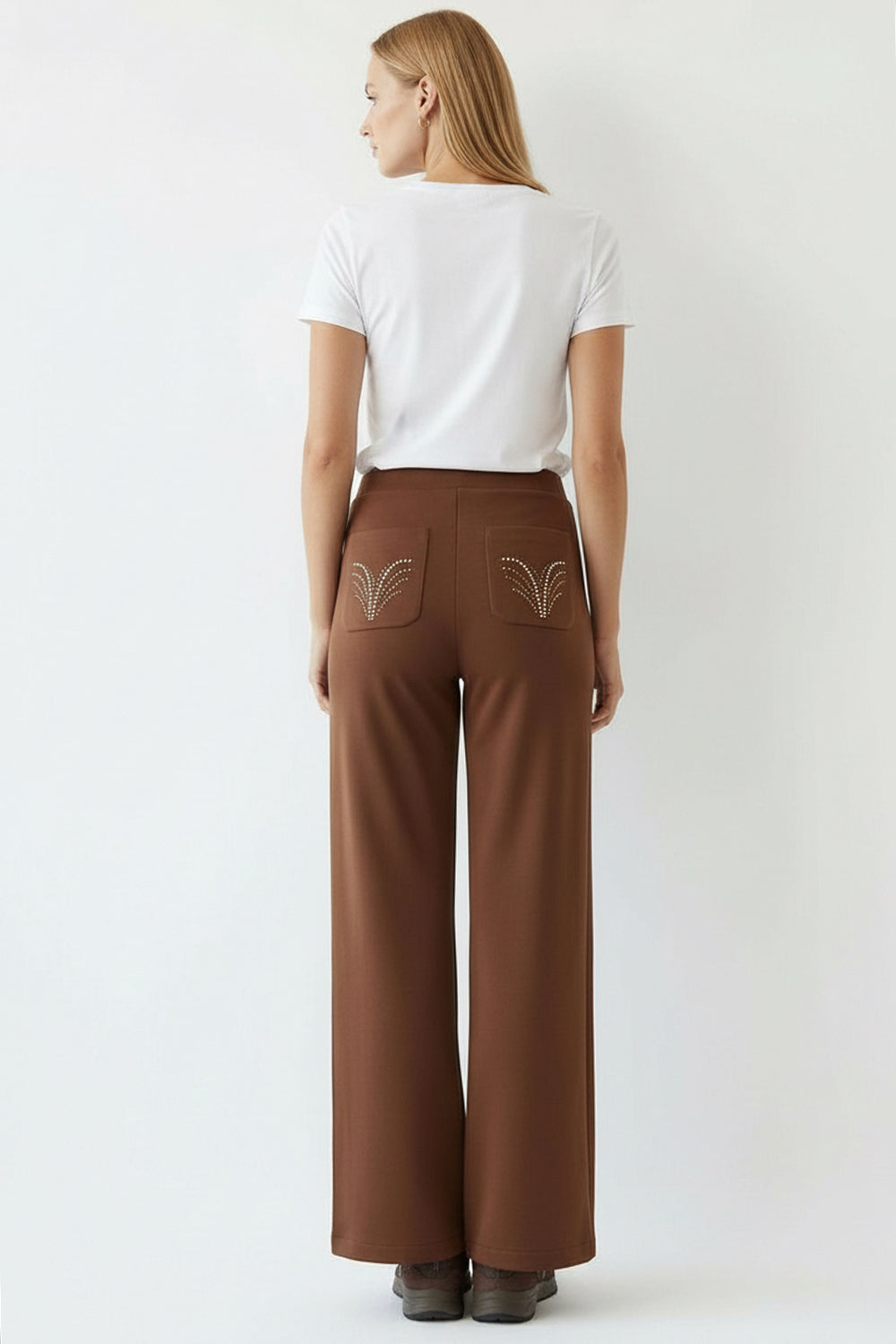 Beli Bağcıklı Regular Örme Pantolon