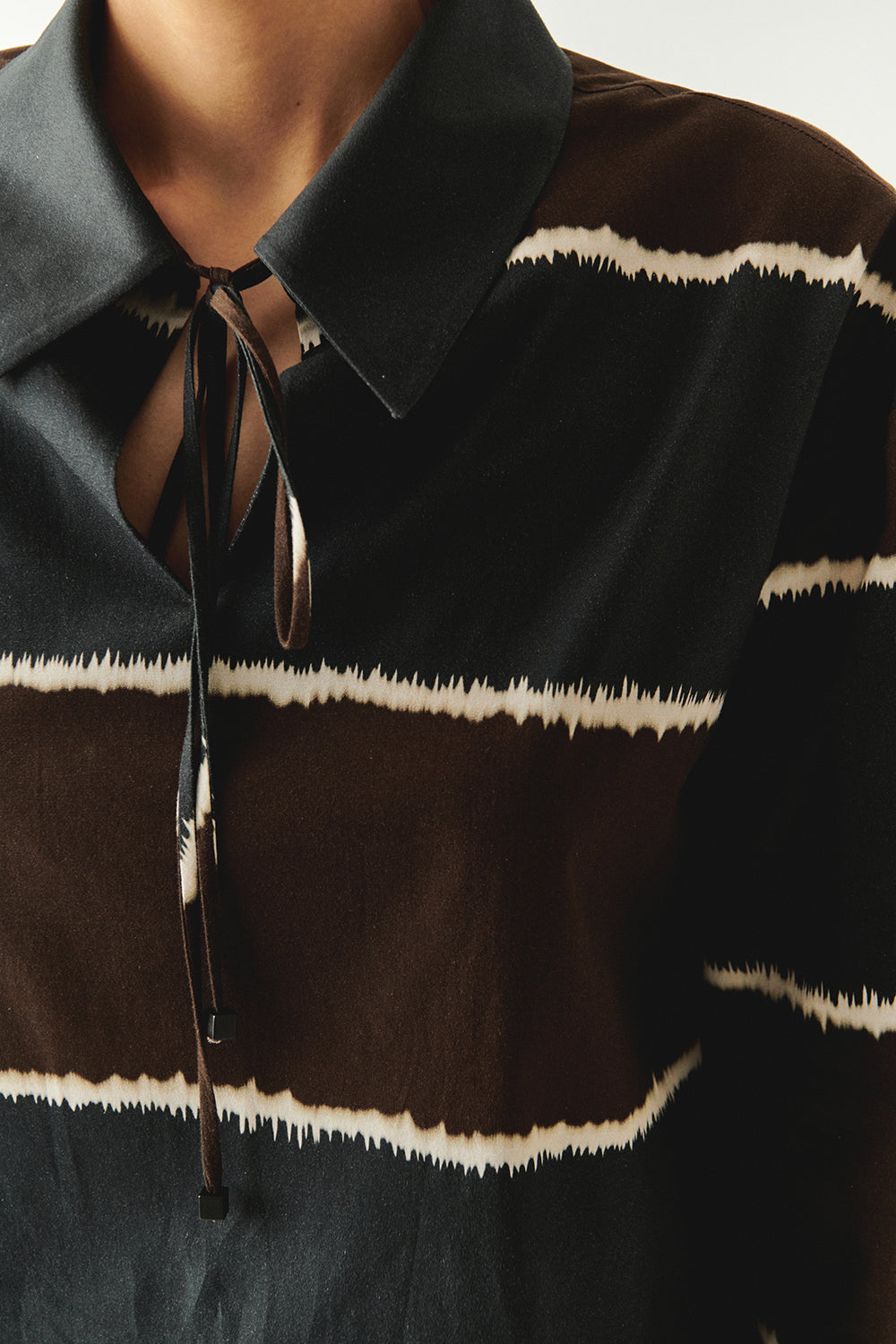 Gömlek Yaka Uzun Kollu Çok Renkli Bluz