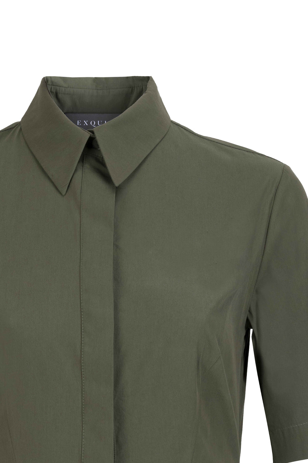 Pamuklu Haki Regular Gömlek Elbise