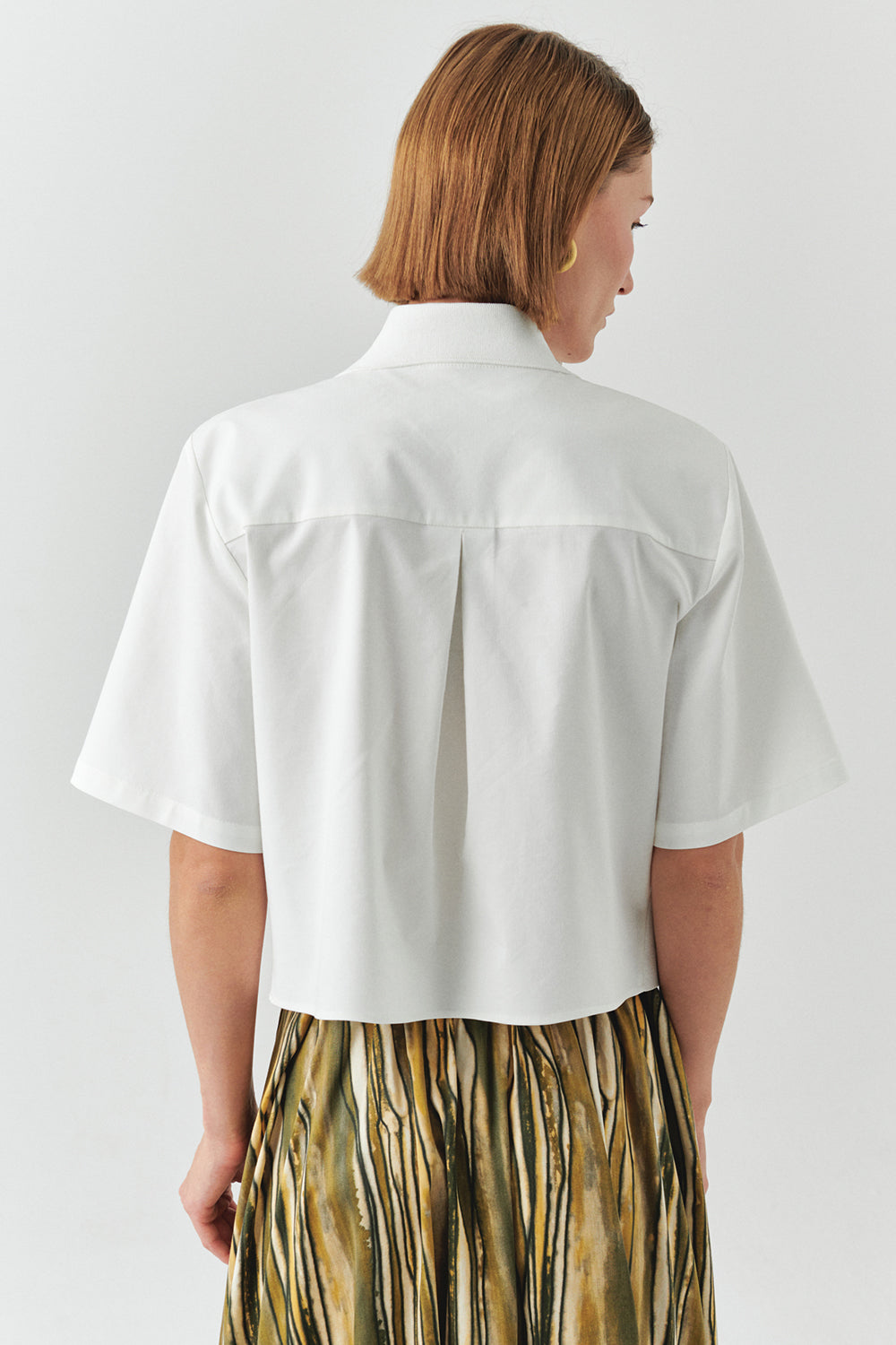 Kısa Kollu Triko Garnili Poplin Regular Gömlek