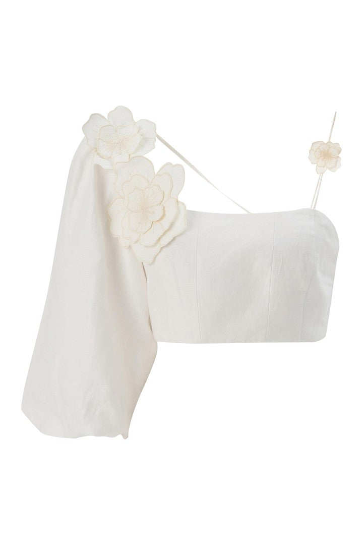 Tek Omuzlu Keten Top