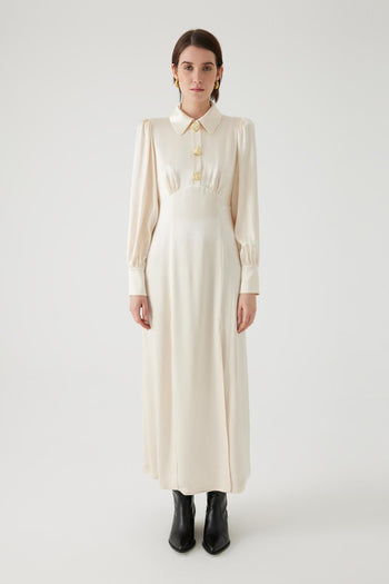 Yırtmaçlı Uzun Regular Elbise