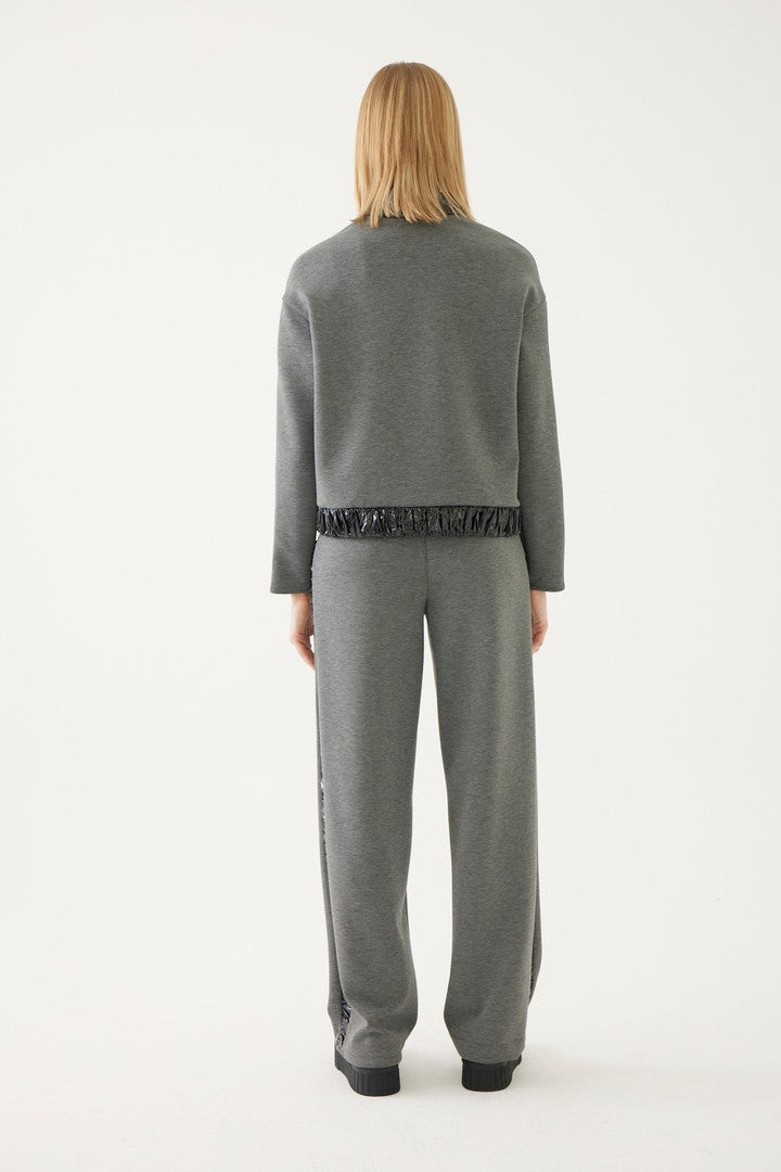 Şerit Detaylı Sweatshirt