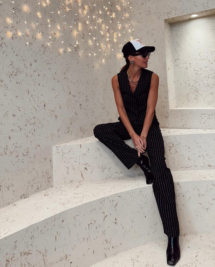 Çizgili Cepken Yelek