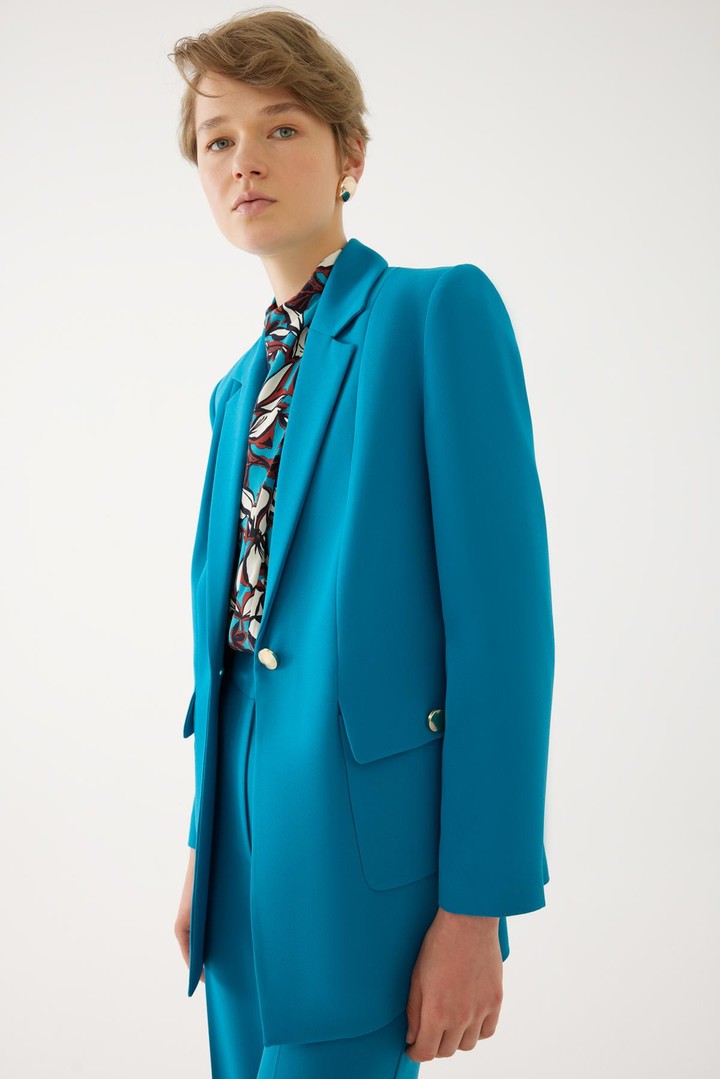 Tek Düğmeli Blazer Ceket