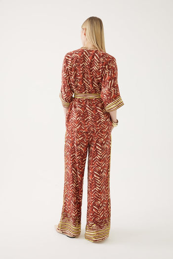 Karışık Renkli Kemerli Ceket