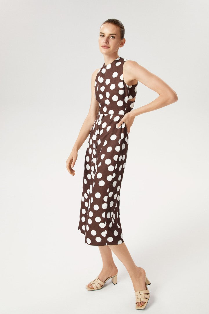 Bisiklet Yaka Kolsuz Elbise