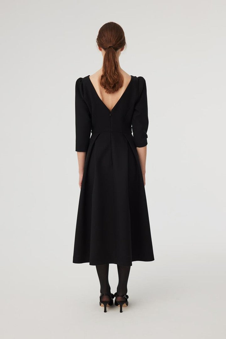 Taş İşleme Detaylı Midi Elbise