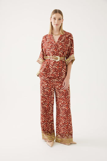 Karışık Renkli Kemerli Ceket