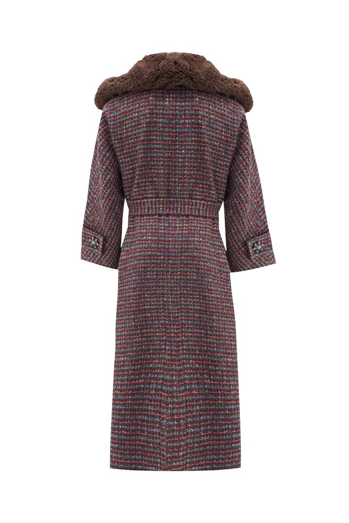 Desenli Kürklü Manto