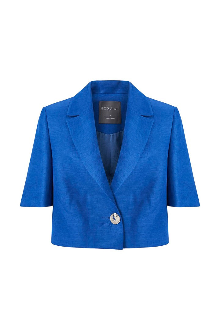 Kısa Kol Tek Düğme Kısa Ceket